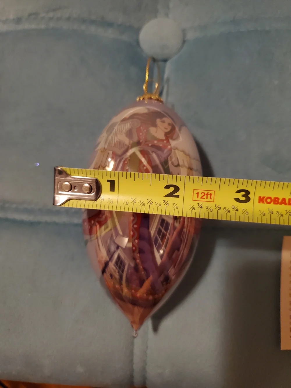 Pier 1 Li Bien 2005 Angel Harp Teardrop Glass Ornament Boxed